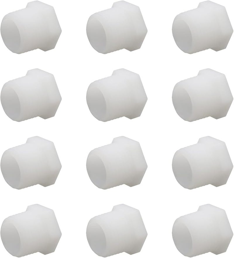 12 Pieces PVC Water Heater Drain Plug 1 2 Inch NPT Replacement for Trailer - Image 1